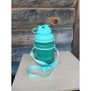 HydroJug Mermaid Green Glitter Insulating, 73oz Water Bottle, Sleeve & Strap